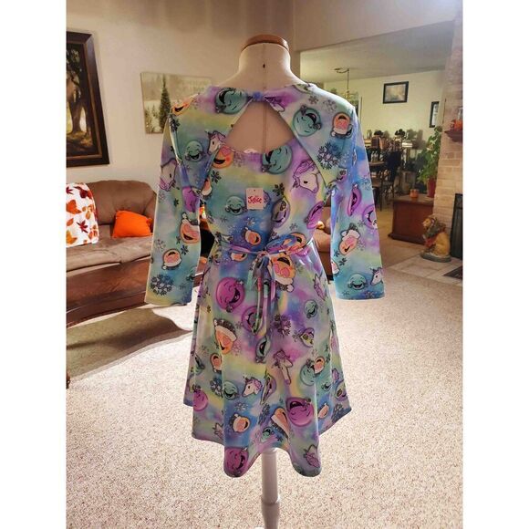 NWT JUSTICE EMOJI UNICORN  DRESS - Picture 3 of 3